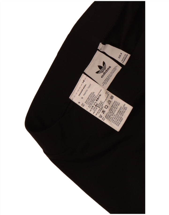 Женские леггинсы Adidas UK 6 XS черные из полиэстера