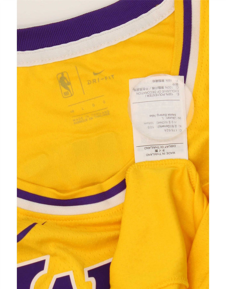Мужской жилет с рисунком Nike Lakers, большой желтый полиэстер