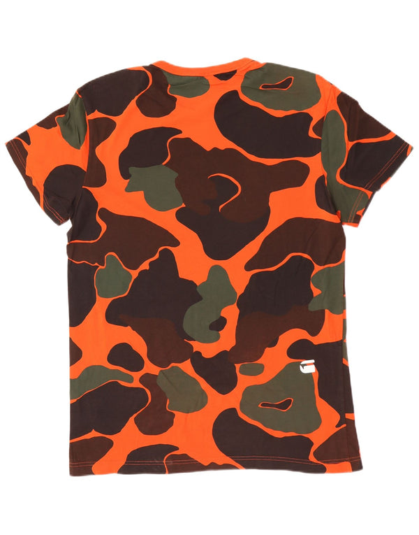 G-Star Mens Graphic T-Shirt Top Large Multicoloured Camouflage Cotton
