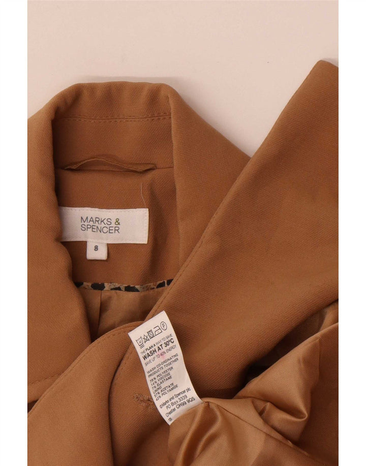 Женский двубортный пиджак Marks & Spencer UK 8 маленький бежевый