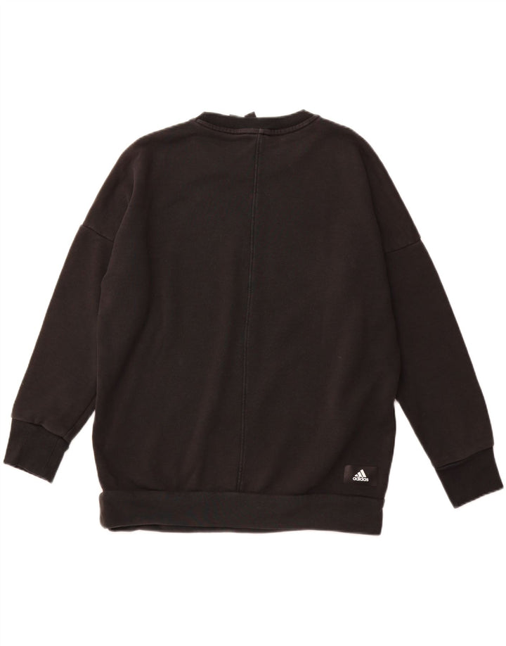 Женский джемпер большого размера ADIDAS Primegreen UK 8/10, маленький черный