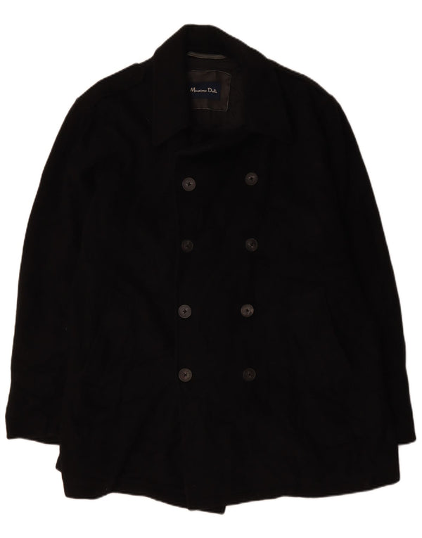 Мужское полупальто Massimo Dutti UK 44 2XL, черная шерсть