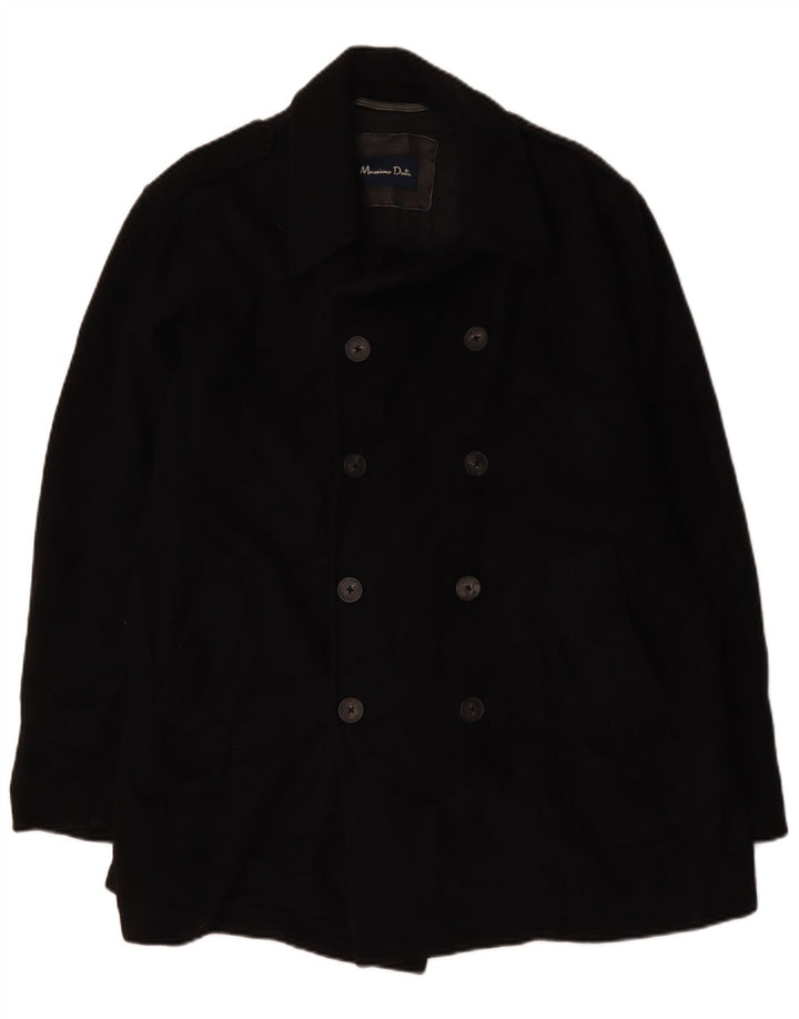 Мужское полупальто Massimo Dutti UK 44 2XL, черная шерсть