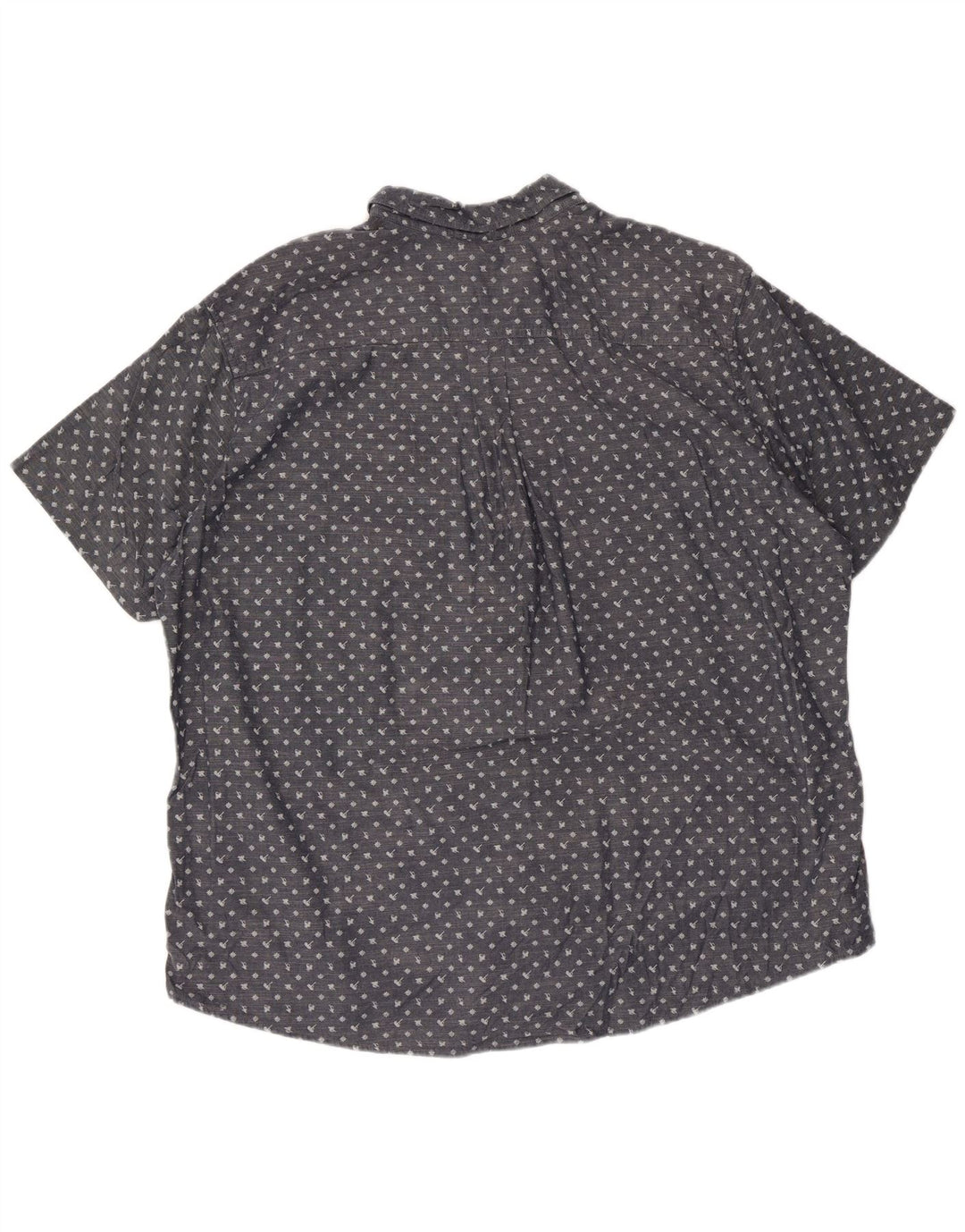 Мужская рубашка Eddie Bauer с коротким рукавом 2XL, синяя пятнистая хлопковая ткань