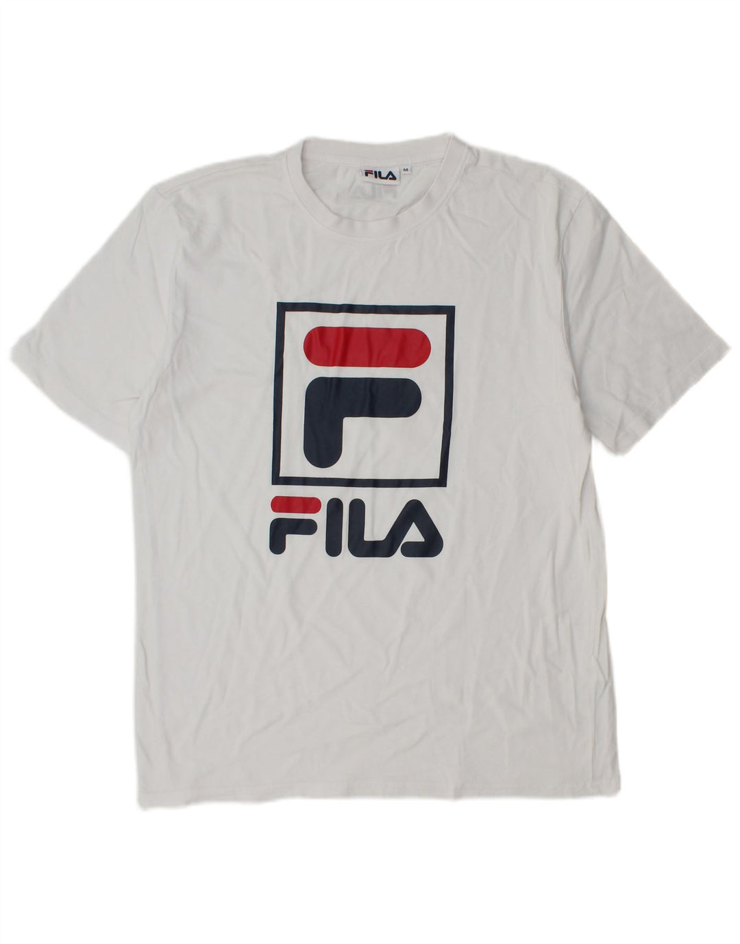Fila Мужская футболка с рисунком Топ среднего размера, белый хлопок