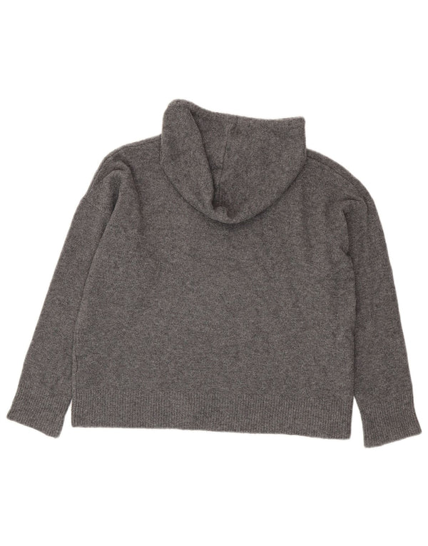 Женский свитер оверсайз с капюшоном Zara UK 10, маленький серый полиэстер