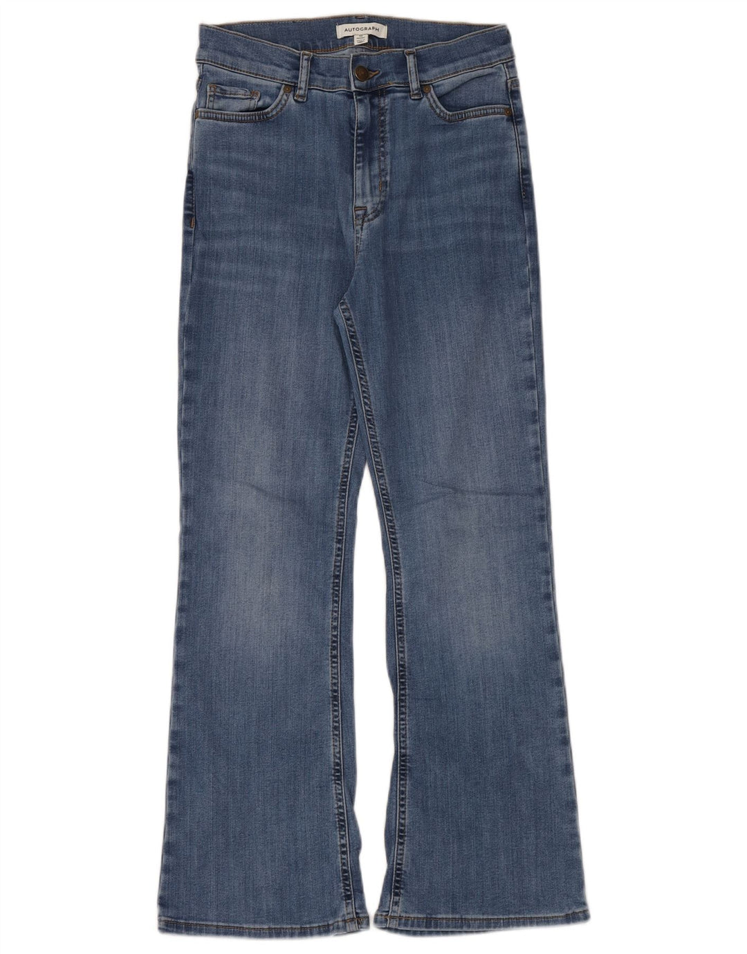 Женские расклешенные джинсы Marks & Spencer Autograph UK 10, маленькие W26 L30, синие