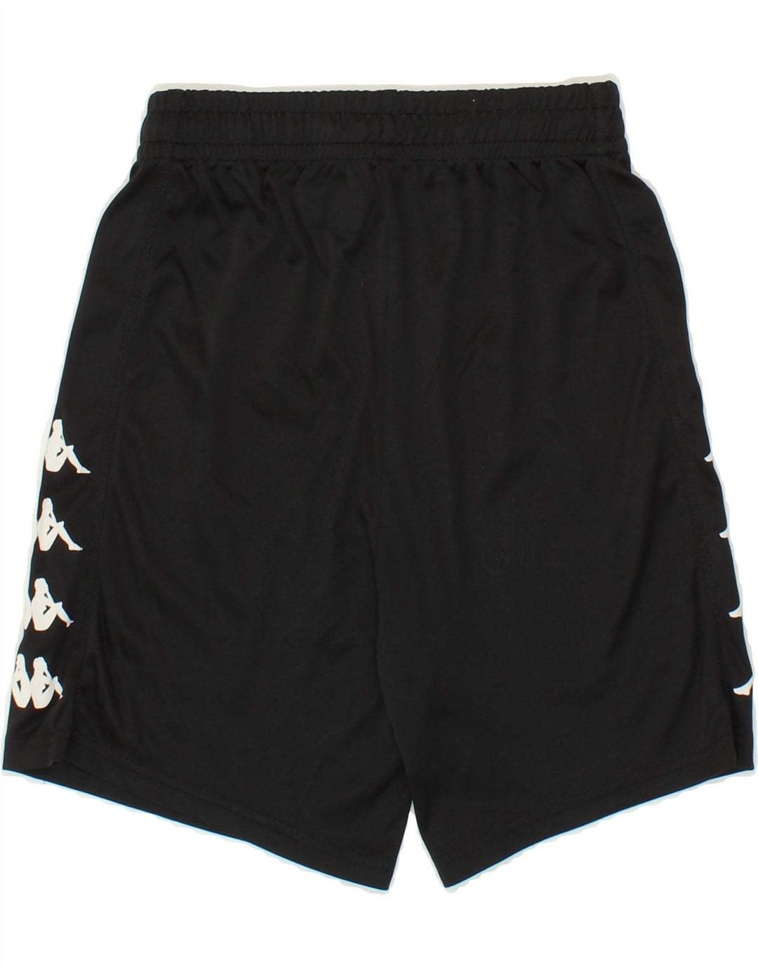 KAPPA Boys Graphic Sport Shorts 11-12 Years  Black Polyester Vintage Kappa and Second-Hand Kappa from Messina Hembry 