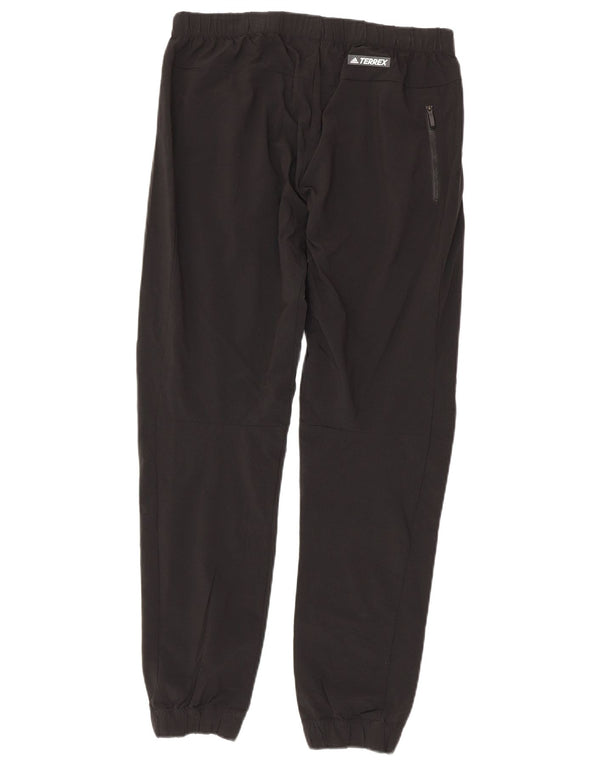 Женские спортивные брюки Adidas Joggers UK 10, маленькие черные нейлоновые брюки