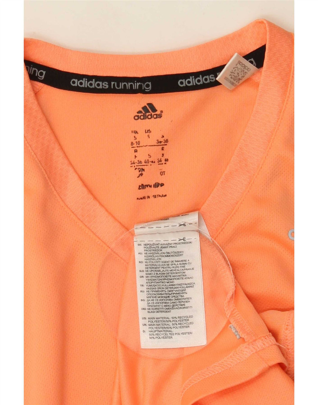 Женская футболка Adidas Climalite Top UK 8/10, маленький оранжевый полиэстер