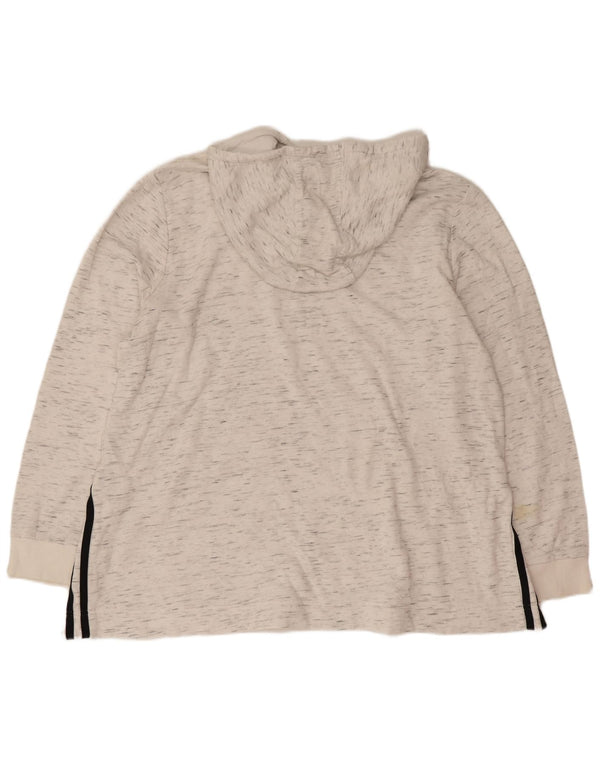 Женский джемпер с капюшоном Adidas с графическим рисунком UK 20/22 XL Off White Flecked Sports