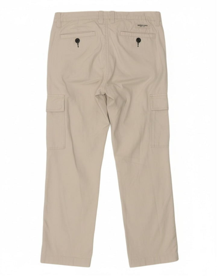 NORTH SAILS Mens Straight Cargo Trousers IT 48 Medium W30 L28 White Cotton