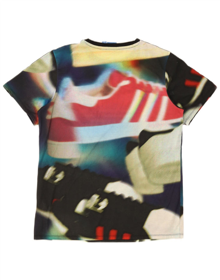 Женская футболка с рисунком Adidas Top UK 8, маленький разноцветный полиэстер