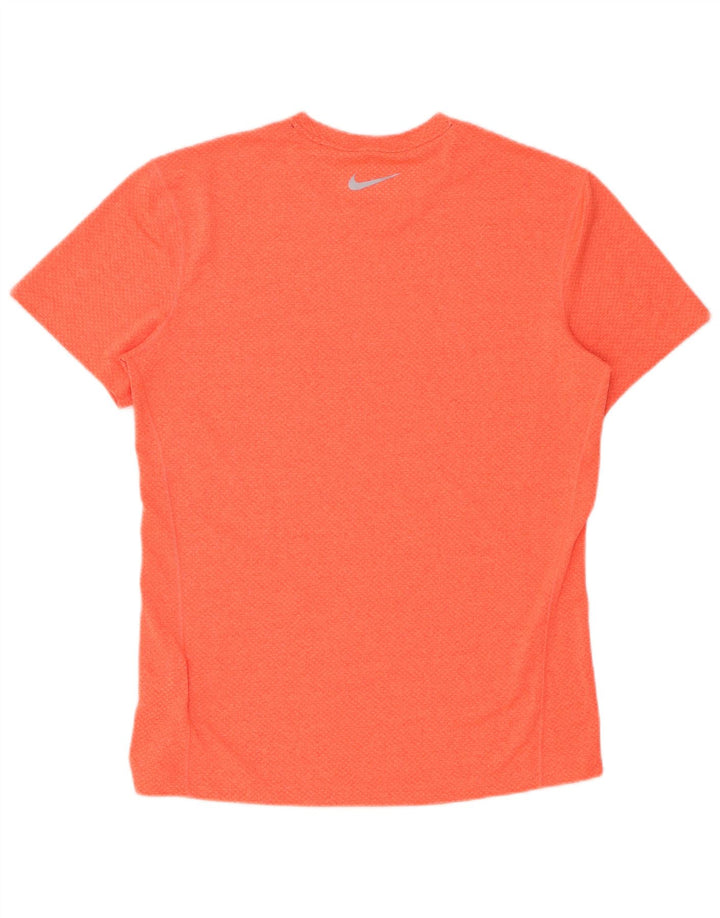 Мужская футболка Nike Dri Fit из полиэстера среднего оранжевого цвета