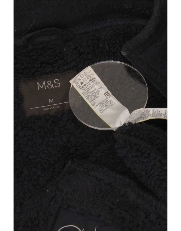 Мужской спортивный костюм шерпа Marks & Spencer, верхняя куртка среднего размера, темно-синий, полиэстер