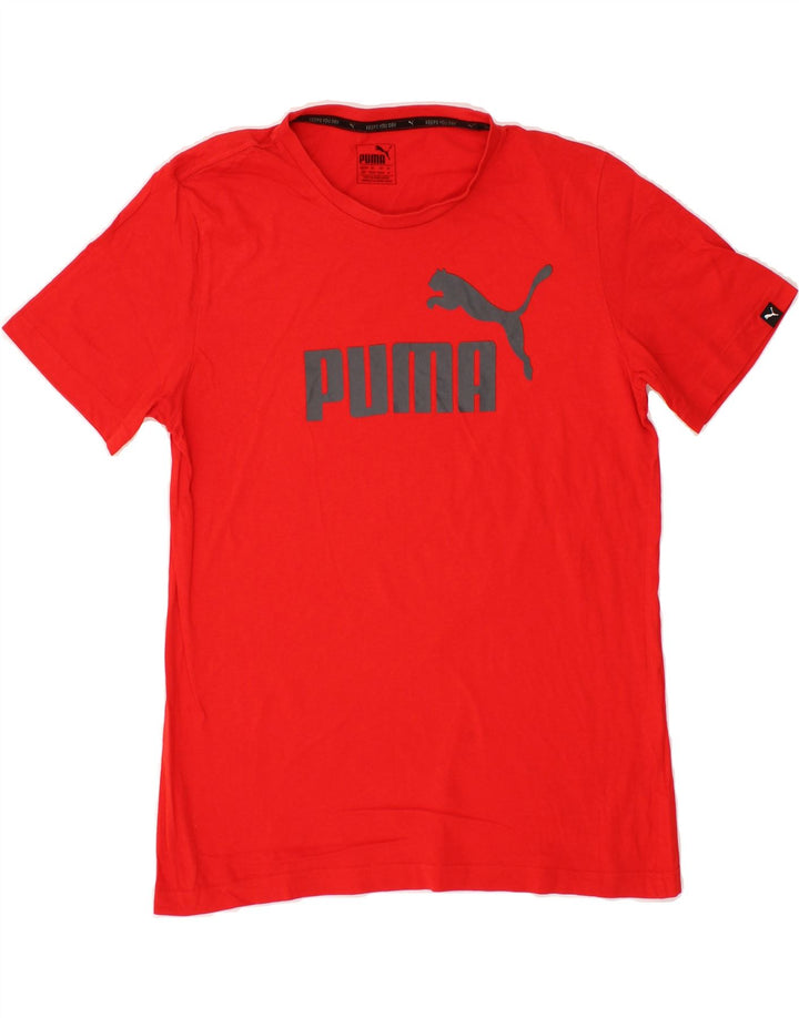 PUMA Mens Graphic T-Shirt Top Medium Red Vintage Puma and Second-Hand Puma from Messina Hembry 