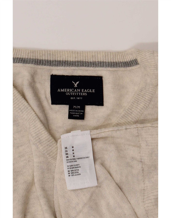 Мужской джемпер с v-образным вырезом American Eagle Outfitters, средний бежевый в крапинку