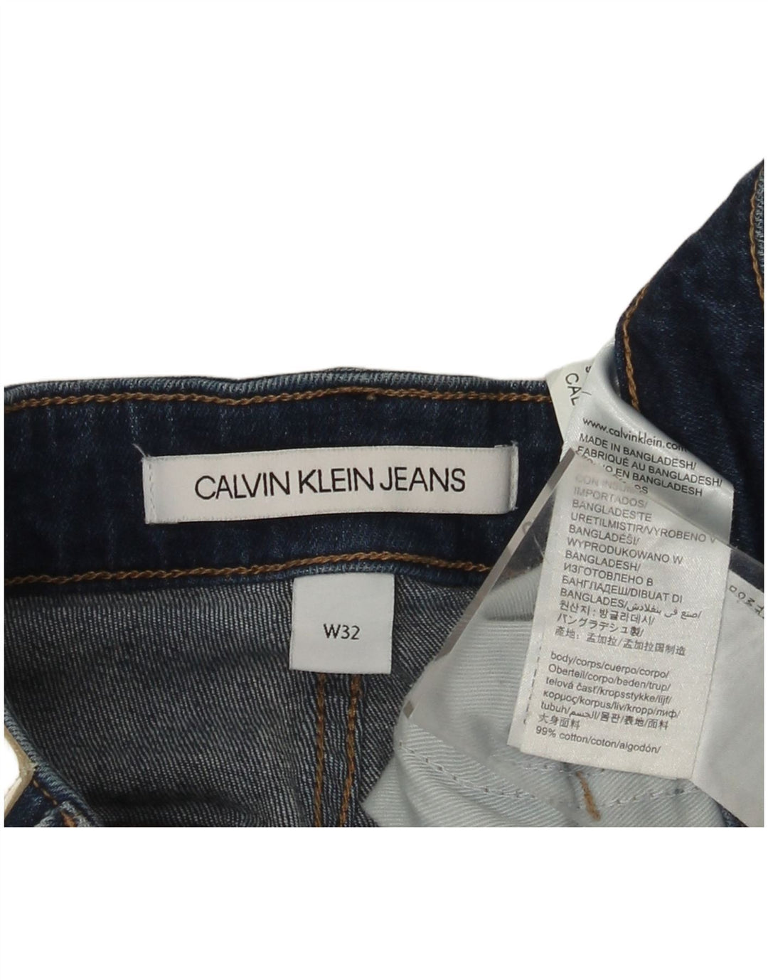 Мужские джинсовые шорты Calvin Klein W32, средний синий хлопок