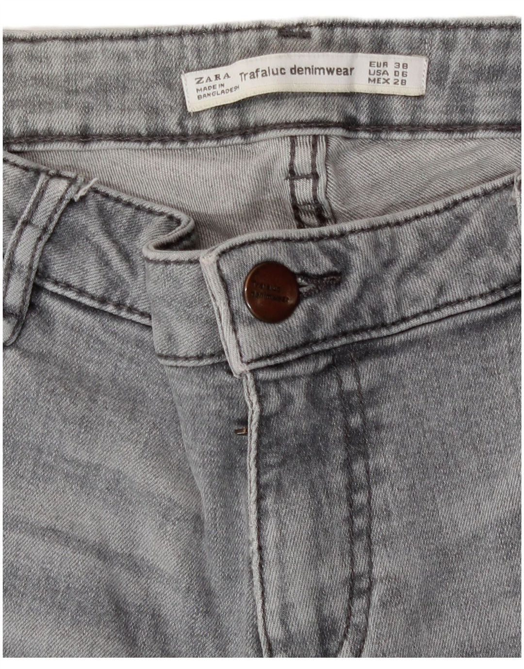 Женские джинсы скинни Zara EU 38 Small W28 L28 Серые