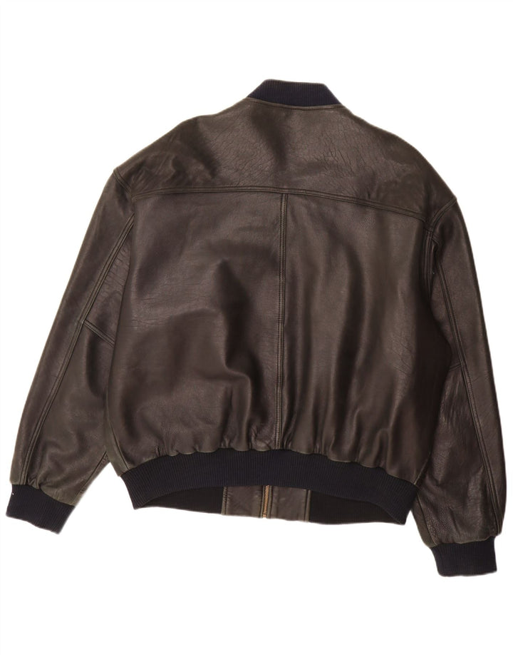 Мужская кожаная куртка Trapper IT 54 2XL Черная