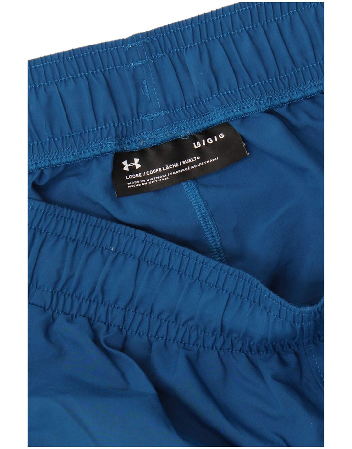 Мужские спортивные шорты с рисунком UNDER ARMOR, большие синие