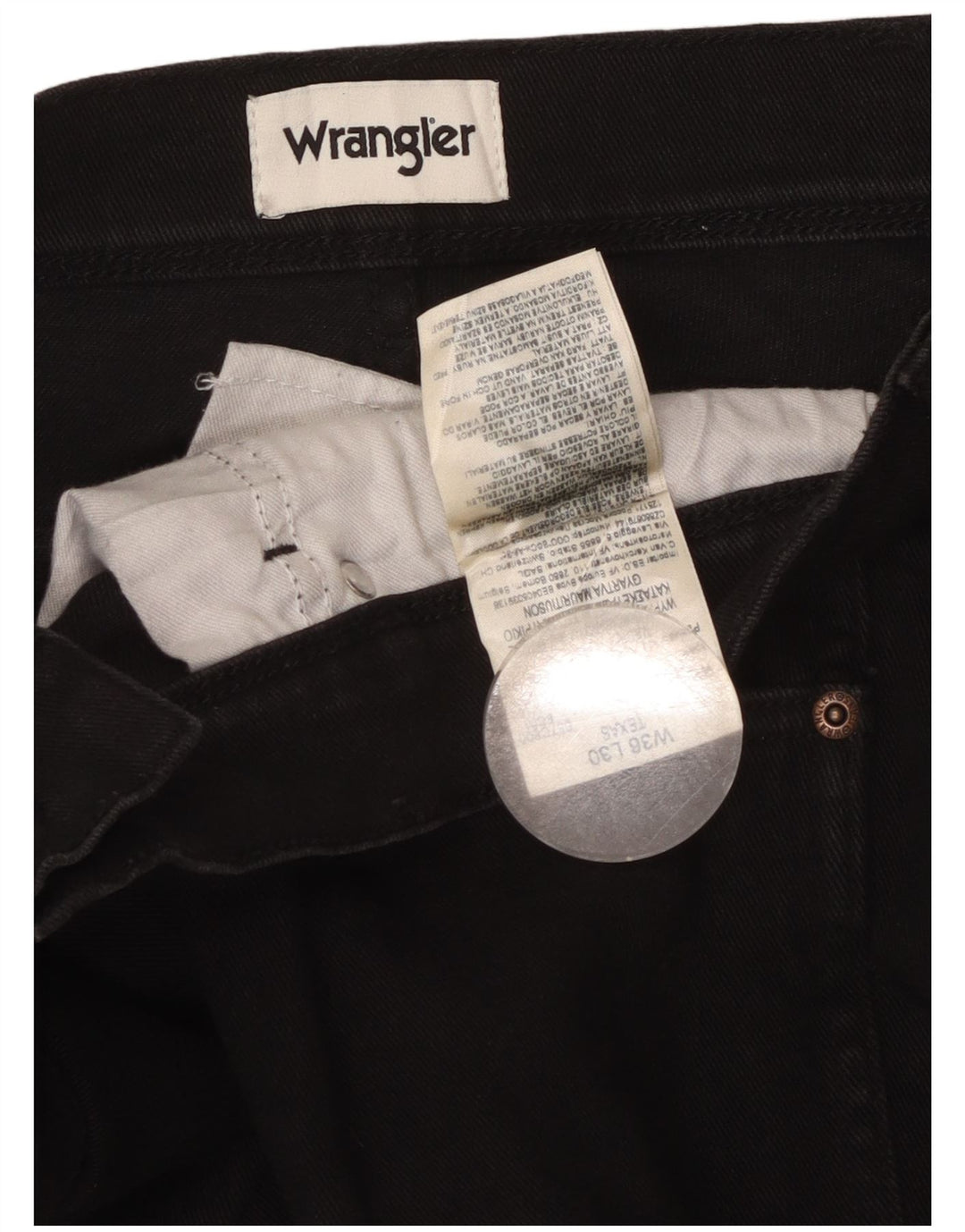 Мужские прямые джинсы Wrangler Texas W36 L30, черный хлопок