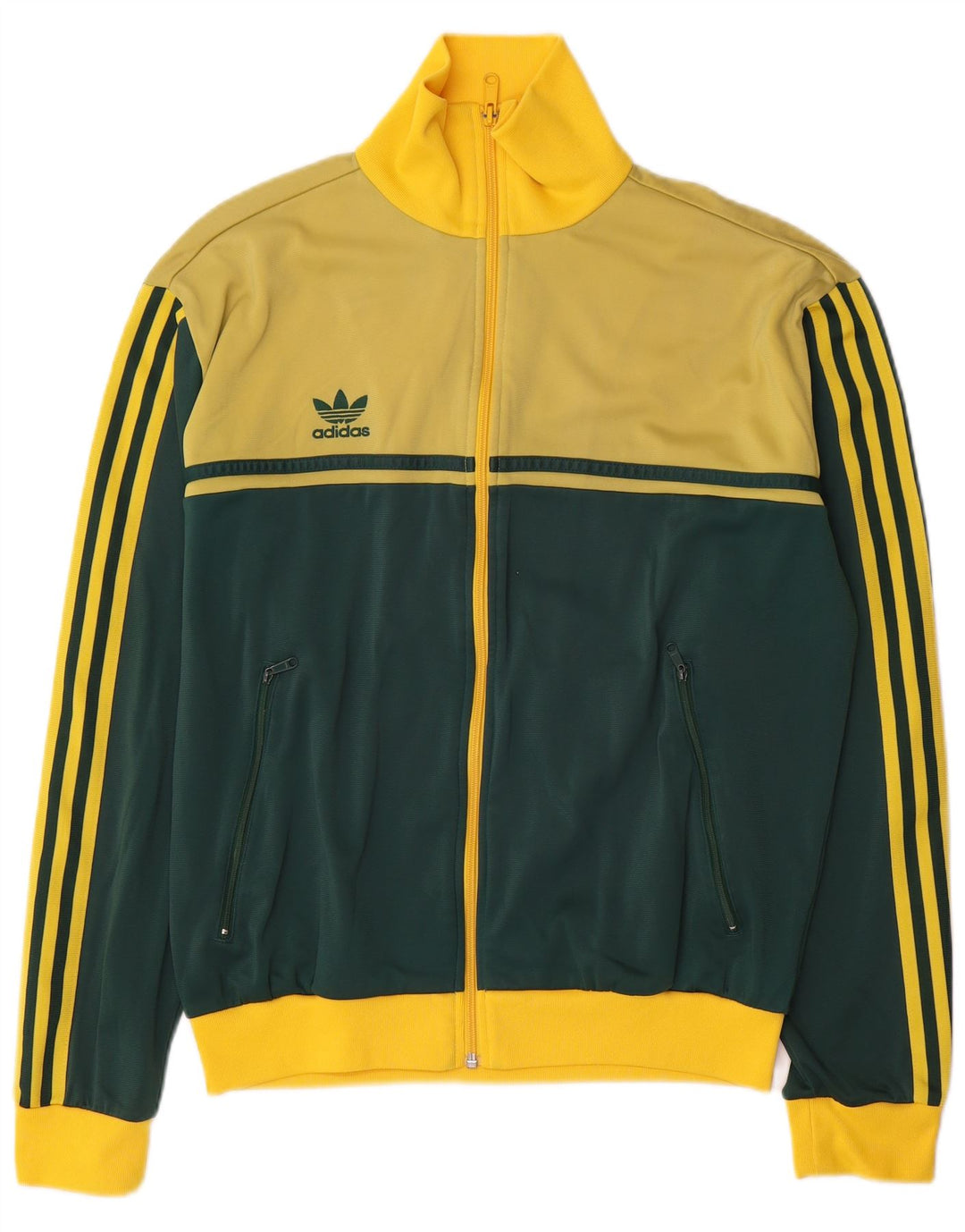 Мужской спортивный костюм Adidas с графическим рисунком, верхняя куртка, большой желтый цвет, полиамид с цветными блоками