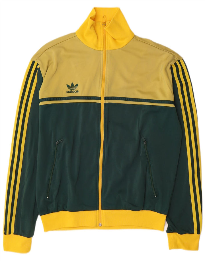 Мужской спортивный костюм Adidas с графическим рисунком, верхняя куртка, большой желтый цвет, полиамид с цветными блоками