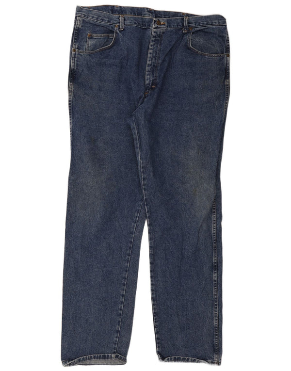 Мужские прямые джинсы Wrangler W42 W34, синий хлопок