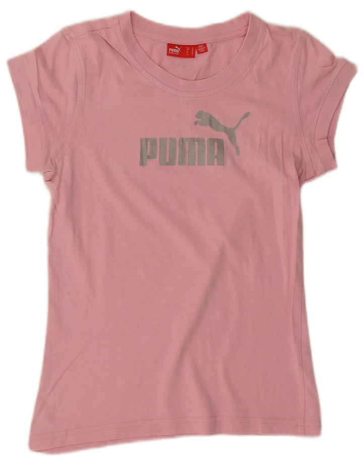 Женская футболка с рисунком Puma Top UK 12, средний розовый