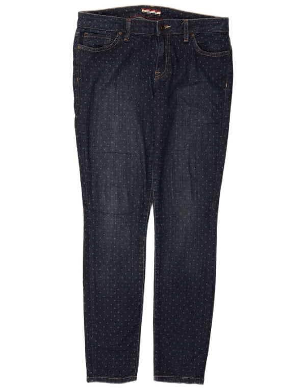 TOMMY HILFIGER Женские повседневные брюки US 8 Medium W30 L30 Синие пятнистые