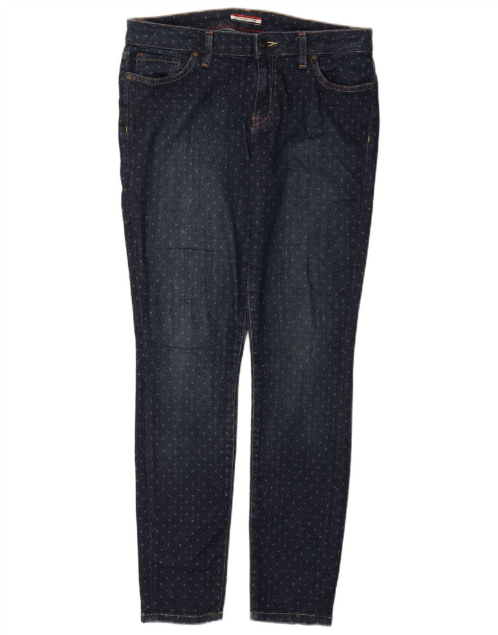 TOMMY HILFIGER Женские повседневные брюки US 8 Medium W30 L30 Синие пятнистые