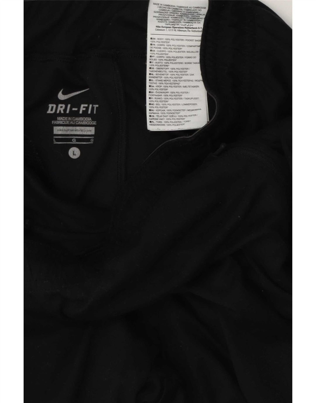 Мужские спортивные брюки Nike Dri Fit, большие черные полиэстер