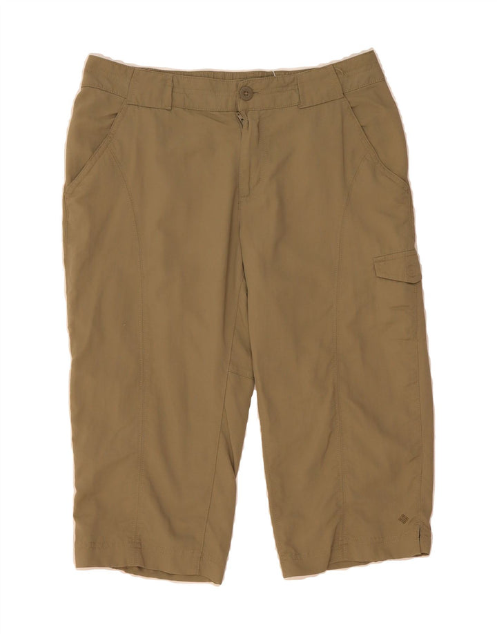 COLUMBIA Womens Capri Cargo Trousers US 8 Medium W30 L18 Beige Nylon Vintage Columbia and Second-Hand Columbia from Messina Hembry 