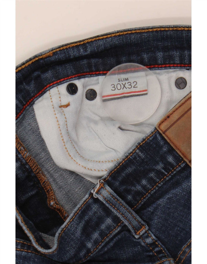 Мужские узкие джинсы Tommy Hilfiger W30 L32 темно-синие