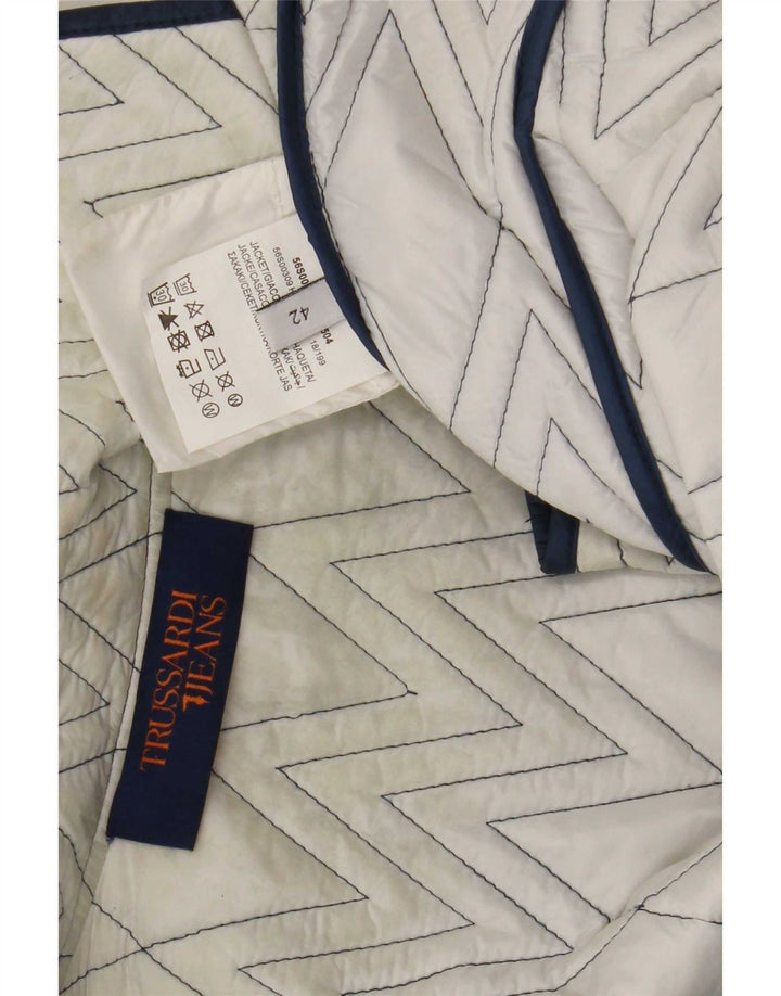 Trussardi Jeans Женская стеганая куртка IT 42 Medium Blue Colorblock