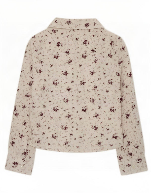 Женская рубашка Laura Ashley UK 12, средний белый с цветочным принтом