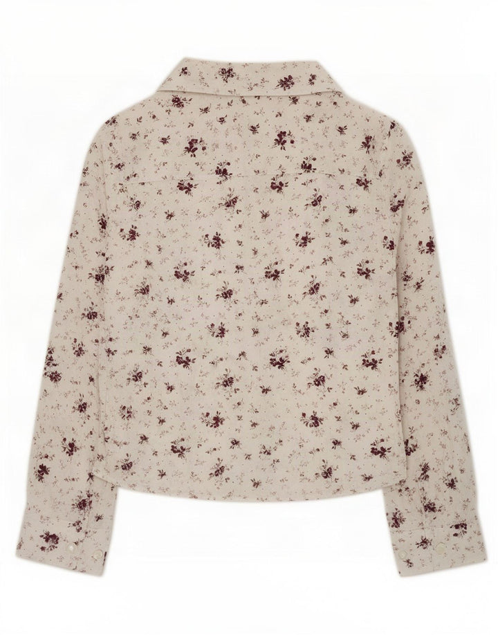 Женская рубашка Laura Ashley UK 12, средний белый с цветочным принтом
