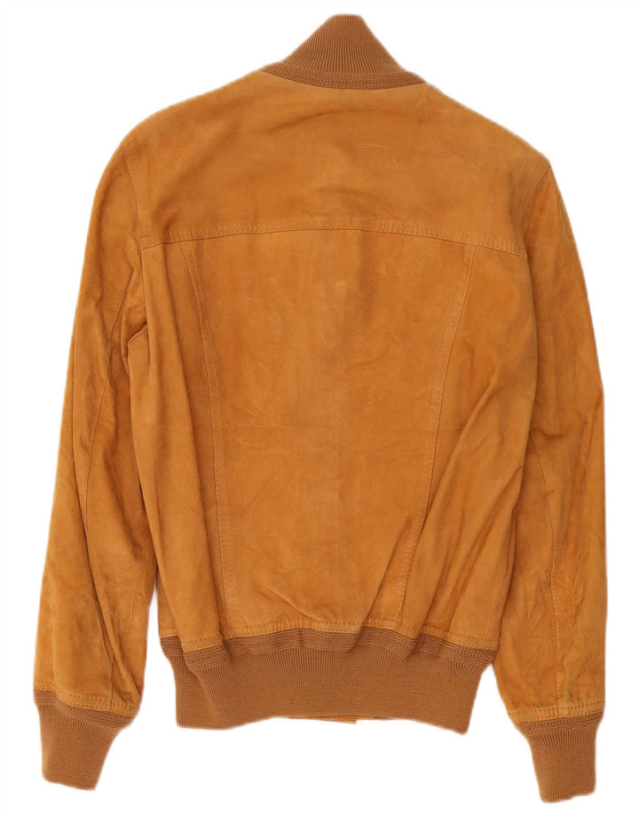 Винтажный мужской замшевый бомбер IT 48 Medium Beige Leather