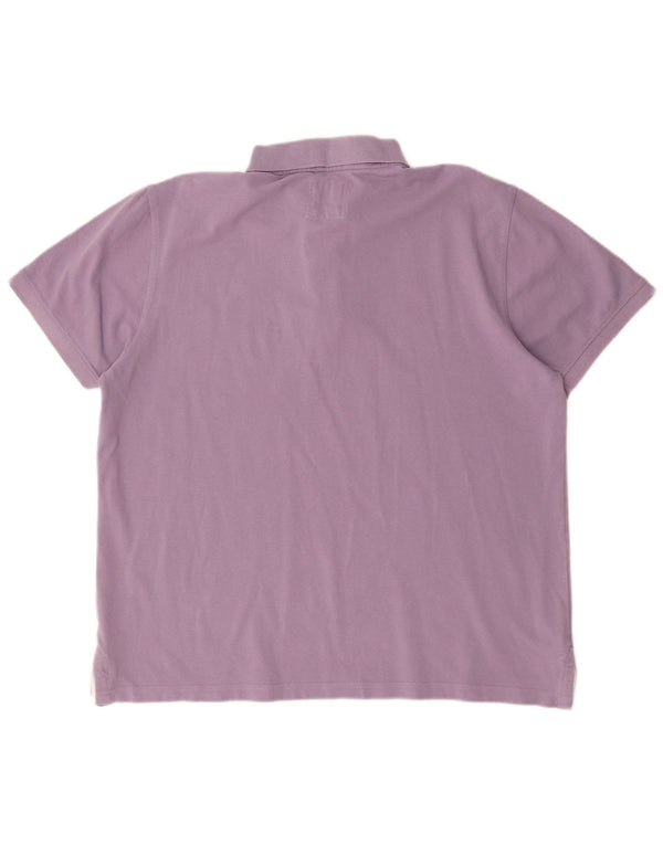 Crew Clothing Мужская рубашка-поло XL фиолетового цвета из хлопка