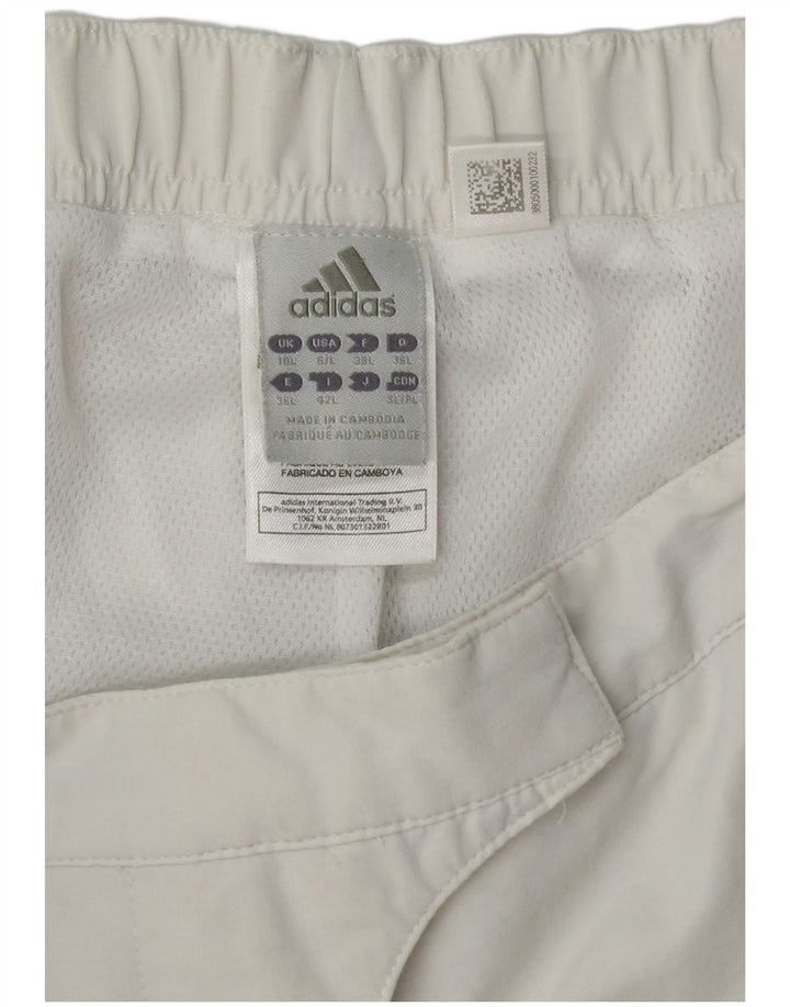 Женские водонепроницаемые брюки Adidas Climalite UK 10, маленький белый полиэстер