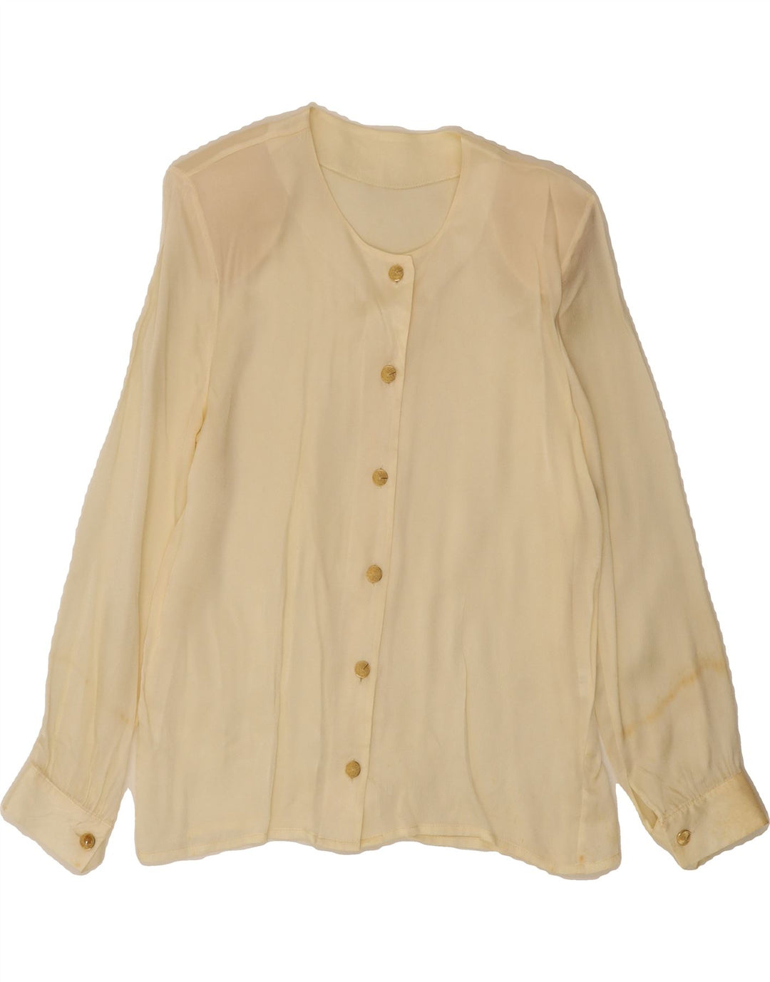 VINTAGE Womens Shirt Blouse IT 44 Medium Off White Vintage Vintage and Second-Hand Vintage from Messina Hembry 