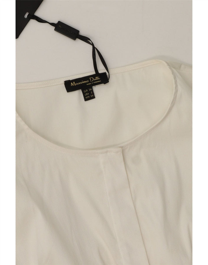 Рубашка женская Massimo Dutti EU 34 2XS, белый хлопок