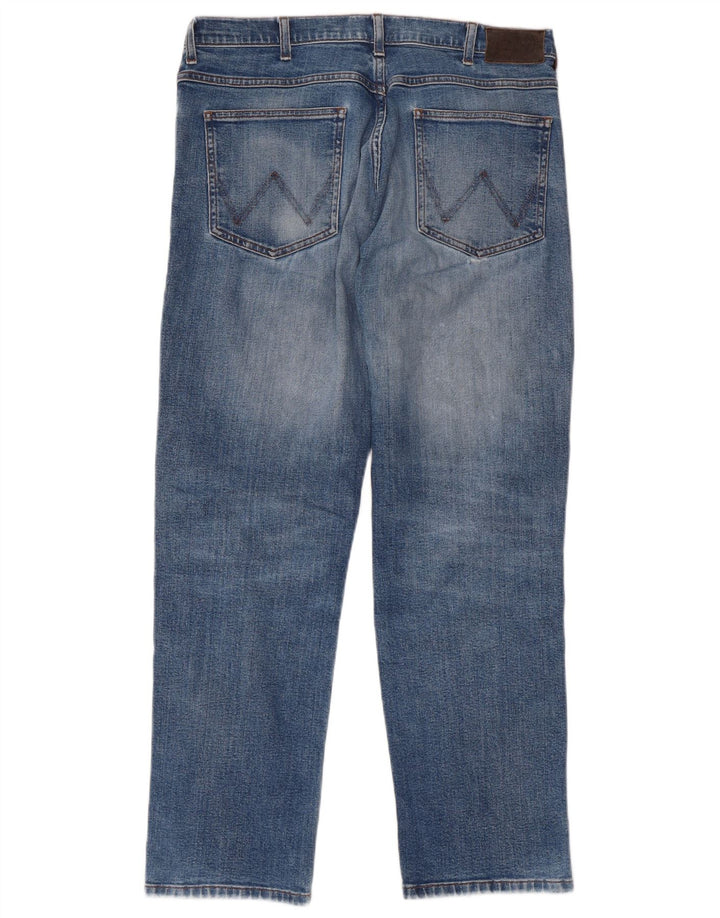 Мужские прямые джинсы WRANGLER W34 L30, синий хлопок