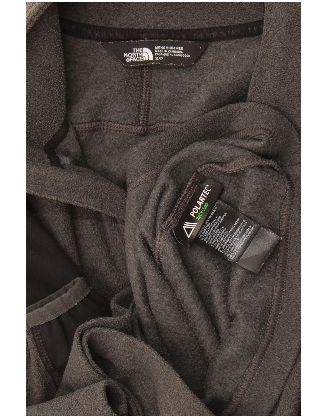 Мужская флисовая куртка The North Face UK 36, маленькая серая, полиэстер с цветными блоками