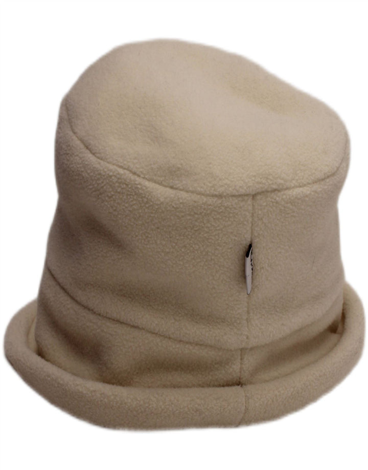CONTE OF FLORENCE Womens Fleece Bucket Hat One Size Off White Classic
