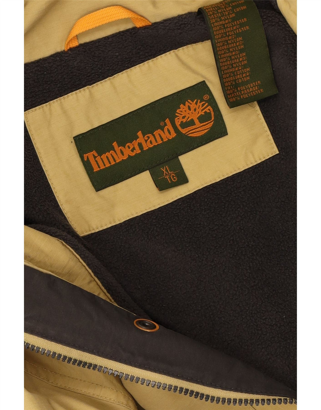 TIMBERLAND Mens Bomber Jacket UK 42 XL Beige Cotton Vintage Timberland and Second-Hand Timberland from Messina Hembry 