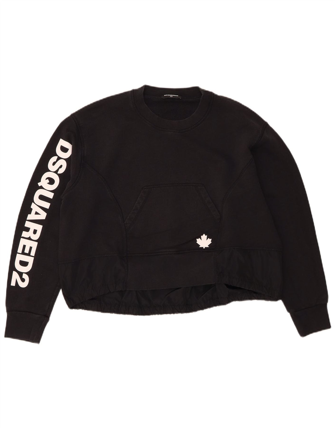 Dsquared2 Большой укороченный свитшот с рисунком для девочек, 15–16 лет, черный