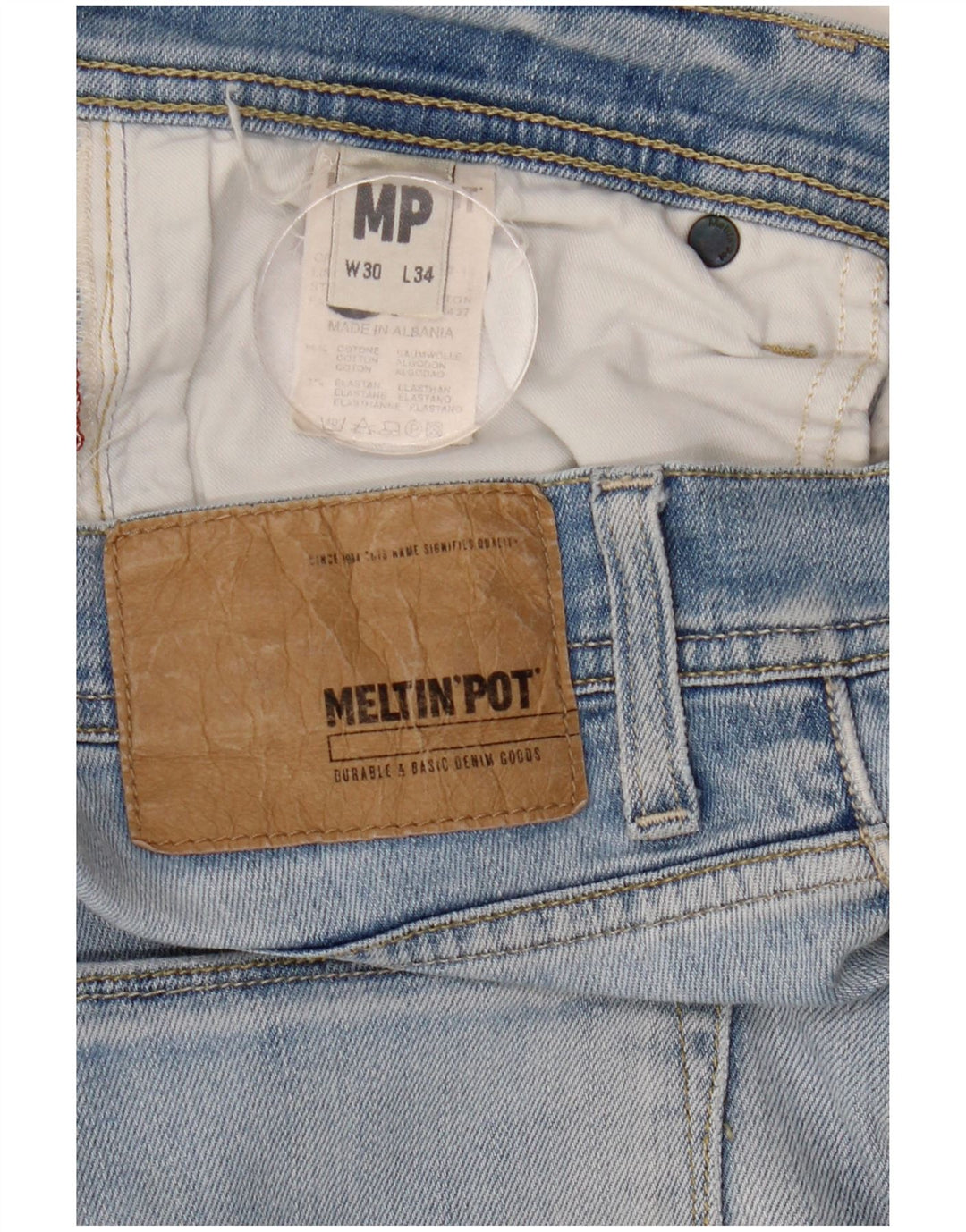 Женские узкие джинсы Meltin' Pot W30 L34 синие, хлопок