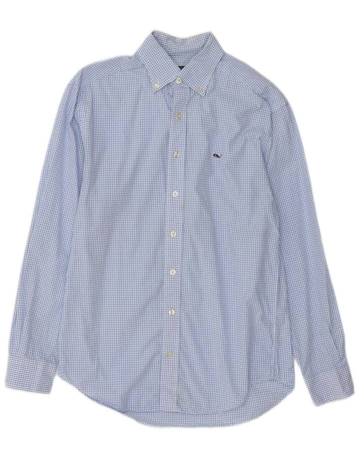 Мужская рубашка Vineyard Vines, маленькая синяя клетка, хлопок